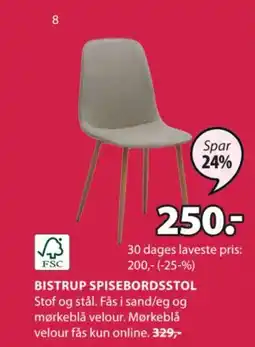 JYSK BISTRUP SPISEBORDSSTOL tilbud