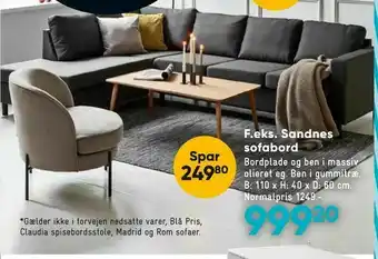 Bilka Sandnes sofabord tilbud