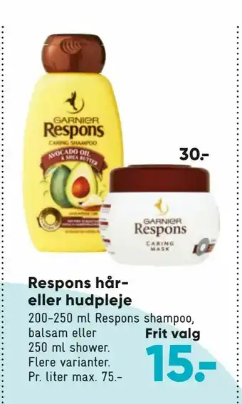 Bilka Respons hår eller hudpleje tilbud