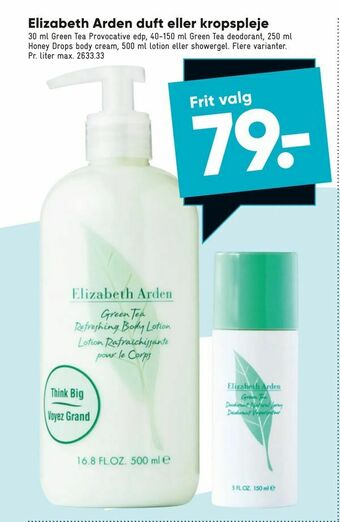 Bilka Elizabeth Arden duft eller kropspleje tilbud
