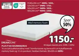 JYSK PLUS F100 SKUMMADRAS tilbud