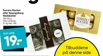 Bilka Ferrero Rocher eller Spangsberg flødeboller tilbud