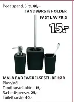 JYSK MALA BADEVÆRELSESTILBEHØR Plast/stål. tilbud