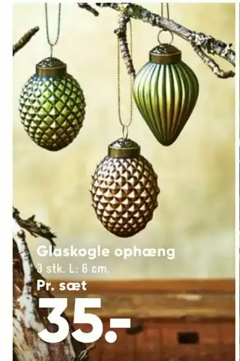 Bilka Glaskogle ophæng tilbud
