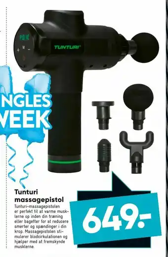 Bilka Tunturi massagepistol tilbud