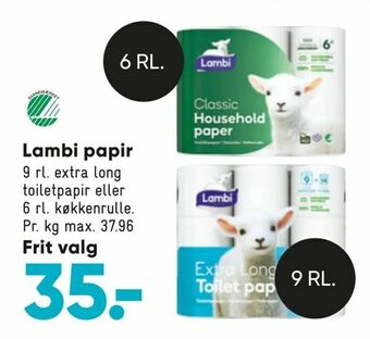Bilka Lambi papir tilbud