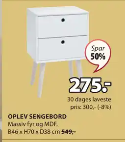 JYSK OPLEV SENGEBORD tilbud