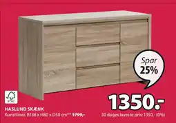JYSK HASLUND SKÆNK tilbud