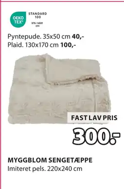 JYSK MYGGBLOM SENGETÆPPE tilbud