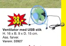 Harald Nyborg Ventilator med USB stik tilbud