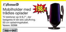 Mobilholder med trådløs oplader