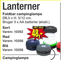 Harald Nyborg Foldbar campinglampe tilbud