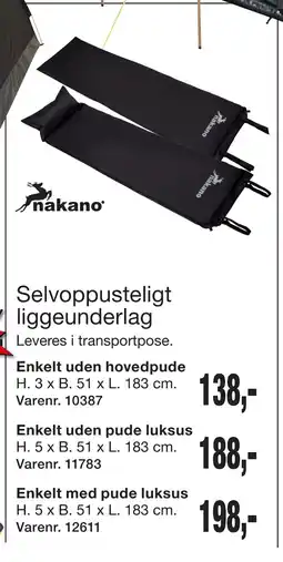Harald Nyborg Selvoppusteligt liggeunderlag tilbud