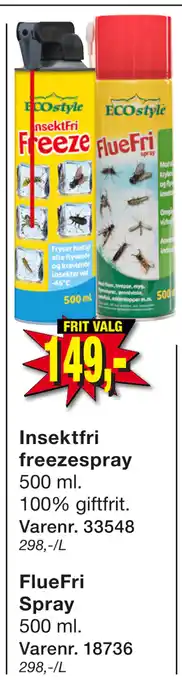 Harald Nyborg Insektfri freezespray tilbud