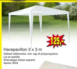 Harald Nyborg Havepavillon 3 x 3 m tilbud