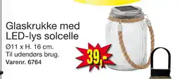 Harald Nyborg Glaskrukke med LED-lys solcelle tilbud
