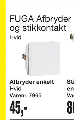 Harald Nyborg FUGA Afbryder og stikkontakt tilbud