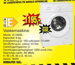 Harald Nyborg Vaskemaskine tilbud