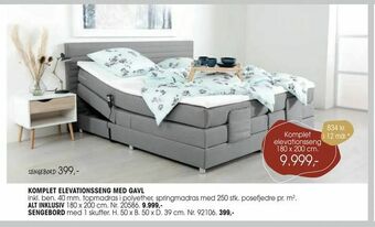 Daells Bolighus Komplet elevationsseng med gavl tilbud