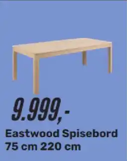 My Home Eastwood Spisebord 75 cm 220 cm tilbud