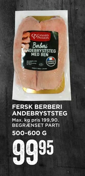 MENY Fersk berberi andebryststeg tilbud