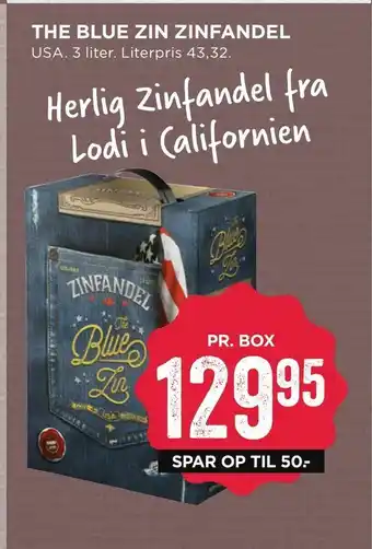 MENY The blue zin zinfandel tilbud