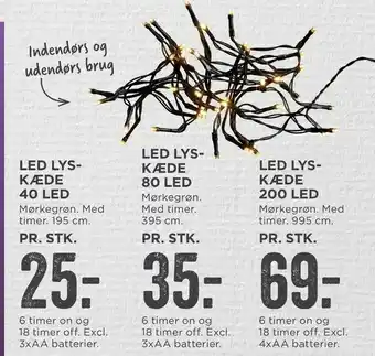 Led lyskæde 40 led