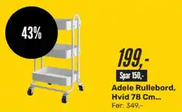My Home Adele Rullebord Hvid 78 Cm... tilbud