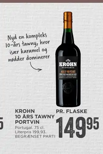 MENY Krohn 10 års tawny portvin tilbud