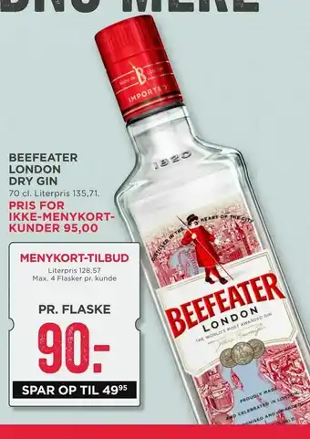 MENY Beefeater london dry gin tilbud