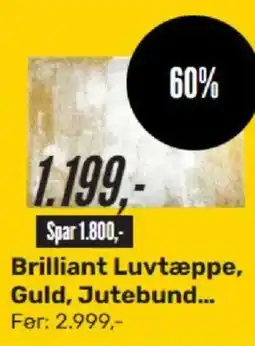 Brilliant Luvtæppe, Guld, Jutebund