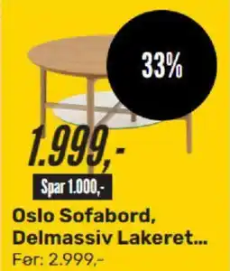 My Home Oslo Sofabord, Delmassiv Lakeret... tilbud