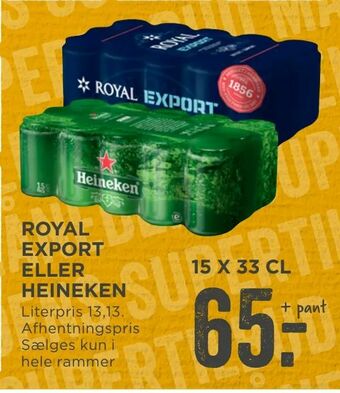 MENY Royal export eller heineken tilbud