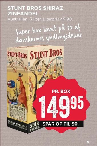 MENY Stunt bros shiraz zinfandel tilbud