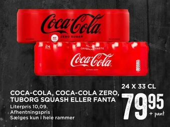 MENY Coca-cola, coca-cola zero, tuborg squash eller fanta tilbud