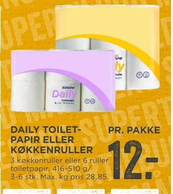 MENY Daily toiletpapir eller køkkenruller tilbud