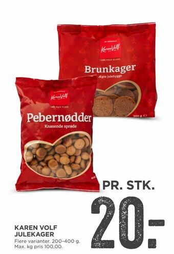MENY Karen volf julekager tilbud