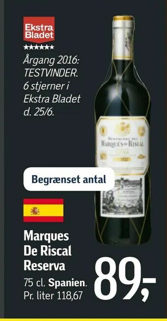 Føtex Marques De Riscal Reserva tilbud