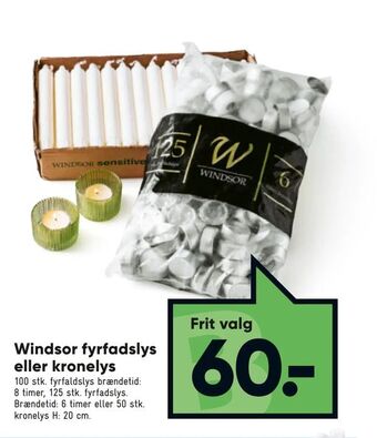 Bilka Windsor fyrfadslys eller kronelys tilbud