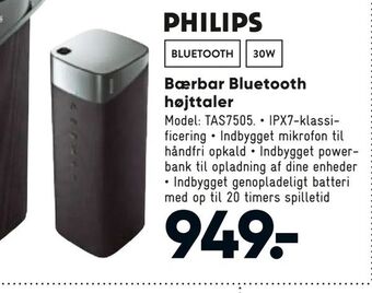Bilka Bærbar Bluetooth højttaler tilbud