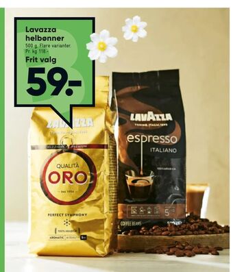 Bilka Lavazza helbønner tilbud