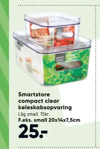 Bilka Smartstore compact clear køleskabsopvaring tilbud