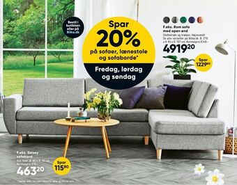 Bilka Rom sofa med open end tilbud