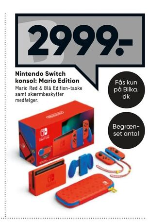Bilka Nintendo Switch konsol: Mario Edition tilbud