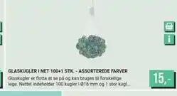 Harald Nyborg GLASKUGLER I NET 100+1 STK-ASSORTEREDE FARVER tilbud