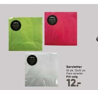 Bilka Servietter tilbud