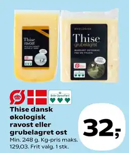 Coop.dk Thise dansk økologisk ravost eller Bedre Dyrevelfærd grubelagret ost tilbud