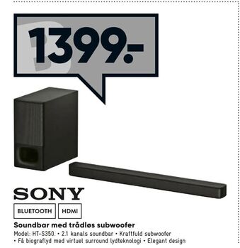 Bilka Soundbar med trådløs subwoofer tilbud
