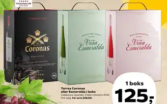 Coop.dk Torres Coronas eller Esmeralda i boks tilbud
