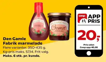Coop.dk Den Gamle Fabrik marmelade tilbud
